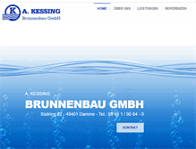 Tablet Screenshot of brunnenbau-kessing.de